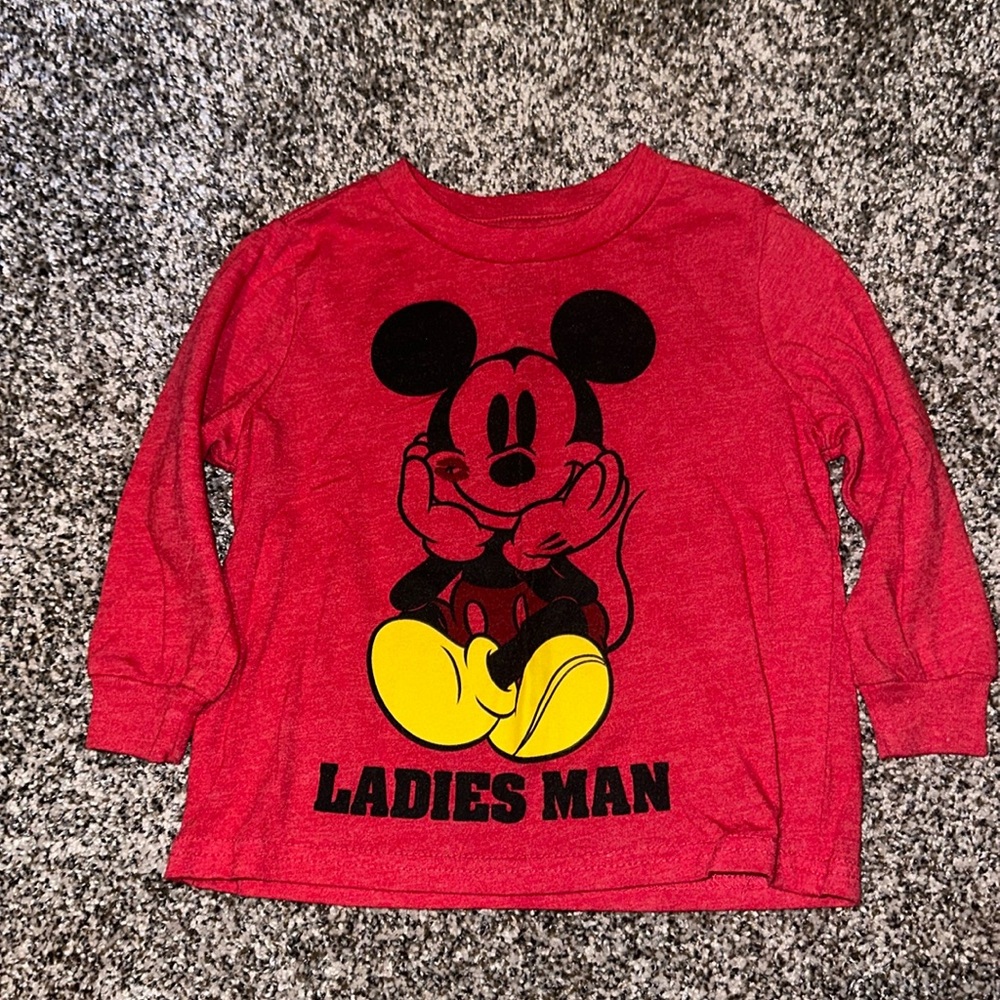 Disney Junior Brand Mickey Mouse Shirt Long Sleeve Size 2T Good Condition